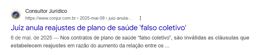 Consultor Juridico: Juiz anula reajustes de plano de saude falso coletivo